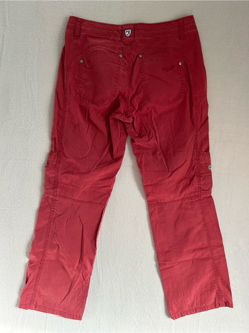 Kuhl Born in the Mountain Women Red Cargo Pants Outdoor Utility Hiking Sz 6R